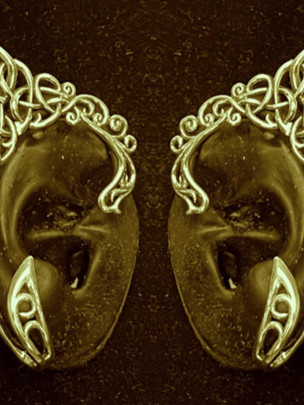 Celtic Elf Ears  gold pair no piercing required